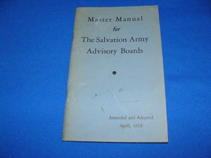 Vintage Master Manual for The Salvation Army Advisory Boards 1954 - Bild 1 von 22