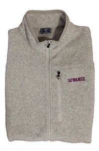 Chaleco tejido gris con logotipo cremallera completa Vineyard Vines para hombre talla XL - Imagen 1 de 5