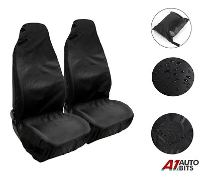 Front Universal Car Seat Cover Protector Waterproof Dog Pet Muddy Anti Dust Pair - Image 1 of 4