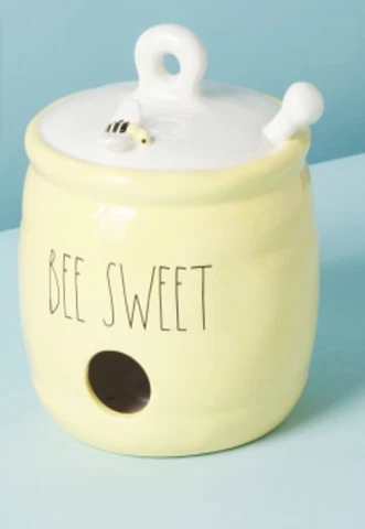 Rae Dunn Artisan Collection " BEE SWEET" Honeypot Birdhouse By Magenta - NEW Cover