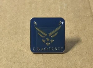 US Air Force USAF Wings Blue Silver Tone Pin - US Military USA - Picture 1 of 2