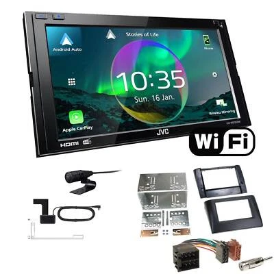 JVC Autoradio WiFi Apple CarPlay Android Auto für Fiat Stilo 2001-2008 schwarz - Bild 1 von 4