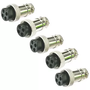 5 STCK. 4 Pin Rund Mikrofon Stecker für Kenwood Icom Yaesu Alinco - Bild 1 von 3
