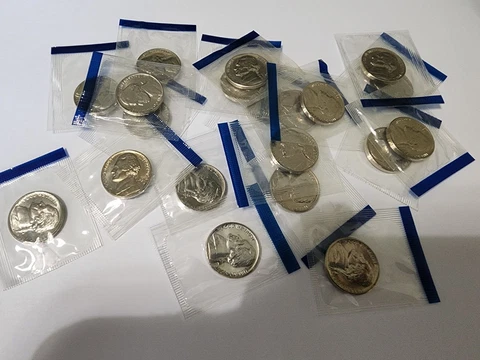 1987 P/D  40 Jefferson Nickels - UNCIRCULATED STILL IN MINT CELLO-FREE SHIPPING Cover