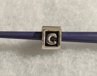 Authentic PANDORA Sterling Silver Charm ALPHABET LETTER "C" #790323C - Image 1 of 4