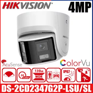 Hikvision DS-2CD2347G2P-LSU/SL 4MP AcuSense ColorVu 180° Panorama POE IP Kamera - Picture 1 of 11