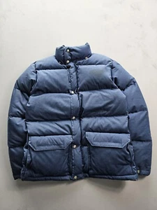Vintage 1970s The North Face Brown Label Blue Puffer Jacket Goose Down XS - Picture 1 of 10