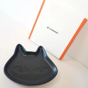 Le Creuset Black Cat Dessert Plate Black 7*7.5*1.2inch Halloween Motif Japan - Picture 1 of 4