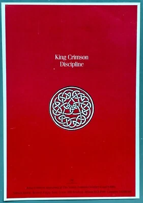 KING CRIMSON original 1981 impresión anuncio disciplina Robert Fripp Foto 1 de 3