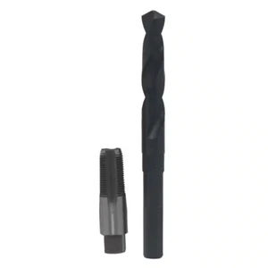 Drill America 3/8" Carbon Steel NPT Pipe Tap & 37/64" High Speed Steel Drill Bit - Picture 1 of 8
