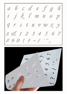 Alphabet Stencil A-Z Lowercase Numbers Paint Wall Furniture Crafts Reusable AL11 - Picture 1 of 23