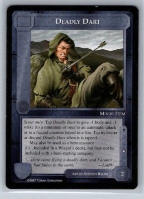 Deadly Dart LP Limited The Lidless Eye Promo Middle Earth CCG LoTR - Image 1 of 2
