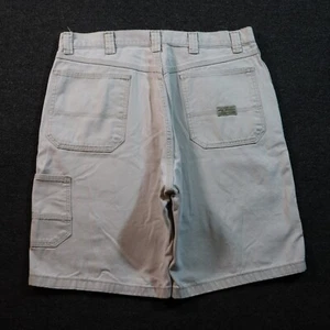 Y2K/2000s WRANGLER AUTHENTIC BAGGY CARPENTER BEIGE SHORTS W34 - Picture 1 of 7