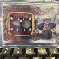 2022 Leaf In the Game Used Troy Aikman Ring Leaders Dual Patch 3/3 COWBOYS ITG