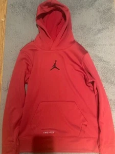 Nike Michael Air Jordan Hoodie Boys M Gym Red Dri-Fit Jumpman Therma Basketball - Picture 1 of 5