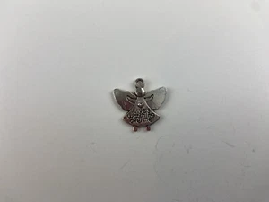 Angel Watching Over Me Charm Metal Jewelry Making Bracelet Charm 3D Gray - Picture 1 of 3