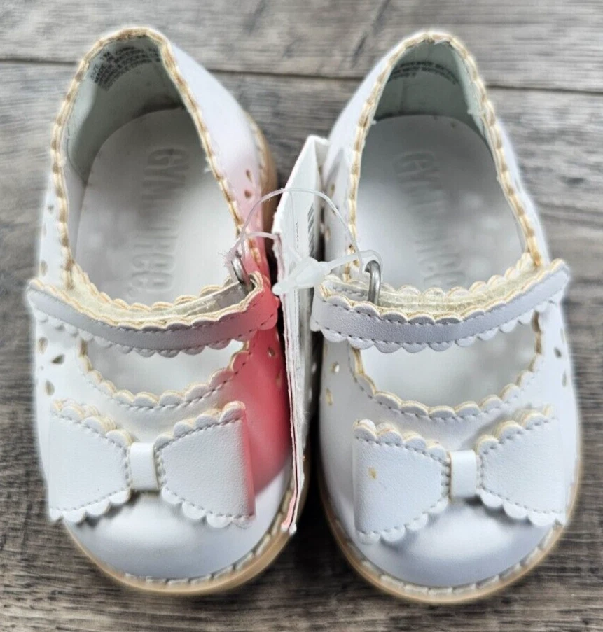 Roupas de bebê menina novas vintage Gymboree tamanho 1 Páscoa 2006 sapatos vestidos brancos - Imagem 1 de 4