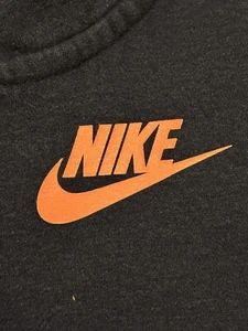 Nike Full Zip Hoodie Youth Medium 10 Sweatshirt Hooded Sweater Navy Pink Swoosh - Picture 1 of 9