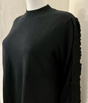 NWT $110 Soft Surroundings Hot Toddy Black Knit Mock Neck Tunic Sweater Size L - Image 1 of 4