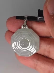 Nice Chinese Vintage Jadeite green Carved Pendant~ - Picture 1 of 1