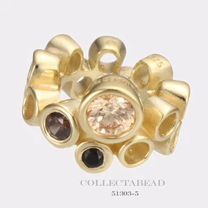 Echte endlose Silber vergoldet Multi Edelsteine Rauchgold Perle 51303-5 - Bild 1 von 1