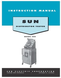 SUN Distributor Tester Instruction Manual Model 680 Syncrograph Sun Scope - Picture 1 of 10