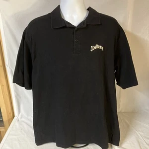Jim Beam Bourbon Whiskey Polo Shirt Mens Black XL Short Sleeve Free Shipping - Picture 1 of 7