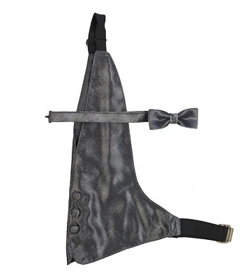 Chaleco de Esmoquin Gris Plata Oscura Talla Niños con Corbata Espalda Abierta Anillo de Boda Portador Foto 1 de 2