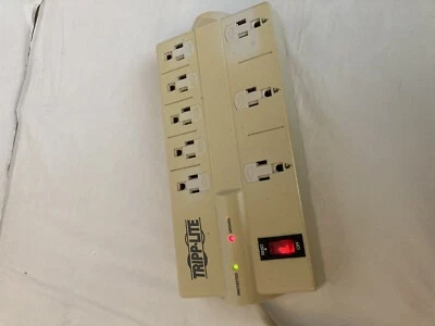 TRIPP LITE Surge Protector Strip Tested Works Long Cord 8 Outlet - Image 1 of 4