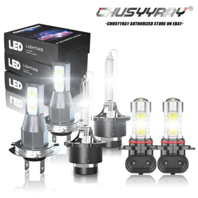 For BMW 525i 530i 2004 2005 2006 LED/HID Headlight Hi Lo Beam Fog Light Bulbs 6x - Image 1 of 4