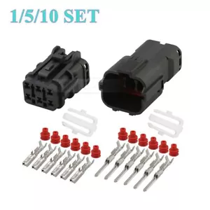 Kit adaptador enchufe conector hembra macho coche automotriz KET de 6 pines/vía impermeable - Imagen 1 de 4