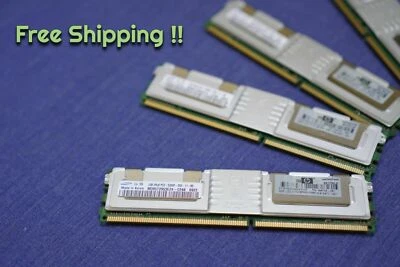LOT of 4 HP 398706-051 416471-001 1GB DDR2 PC2-5300F HYS72T128420HFN-3S-A - Image 1 of 3