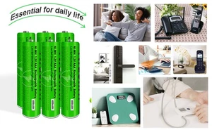 8x NI-MH 1.2V für Handys Zubehör AAA 1100mAh AAA Battery Rechargeable - Afbeelding 1 van 14