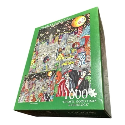 Charles Fazzino Puzzle• Ghosts, Good Times & Gridlock Puzzle • 1000 pieces • NEW - Image 1 of 4
