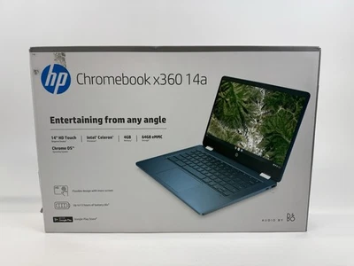 New in Box Chromebook x360 14a 14" HD Touch Intel Celeron 4GB Memory 64GB eMMC - Image 1 of 4