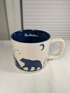 Tim Hortons Canada 2019 Blue Bear Collectible Holiday Coffee Mug 16oz Tea Cup - Picture 1 of 5