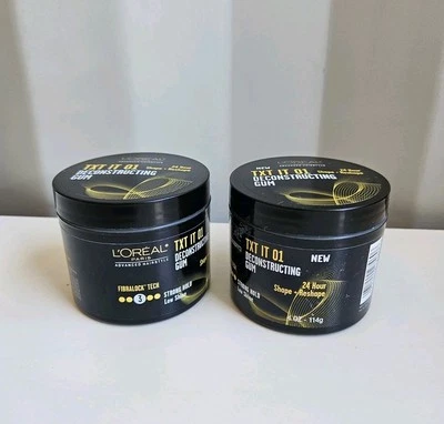 Juego 2 Gomas Deconstructoras L'OREAL TXT IT 01 #3 SUJECIÓN FUERTE Bajo Brillo Forma 4 Oz  Foto 1 de 3