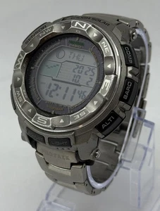 Casio Watch Pro Trek PRW-2500T Silver Resin Stainless Steel Titanium Men's Solar - Picture 1 of 6