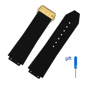 26*19mm Silicone Watch Band Strap For Hublot Yubo Fusion Big Bang Bracelet Tools - Picture 1 of 26