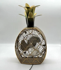 Decorative Pineapple Electric Table/Desk Fan Tropical Decor 15" Tall x 8" Wide - Picture 1 of 7