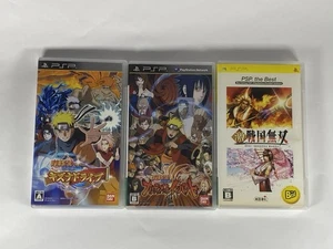 Lot3 PSP Naruto Shippuden : Kizuna Drive , Narutimate & Geki Sengoku Musou - JP - Picture 1 of 24