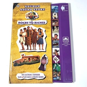 Golden Sound Story Flintstones Rocks To Riches Electronic Storybook Vintage 1993 - Picture 1 of 9