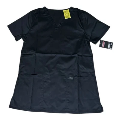Camisa Médica Dickies Industrial Strength GD600 Negra Para Mujer Talla XL Foto 1 de 2