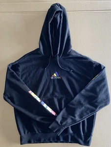 Adidas Love Unites Sudadera con Capucha Pullover Negro Logo Orgullo Be Together Logo Talla XL - Imagen 1 de 9