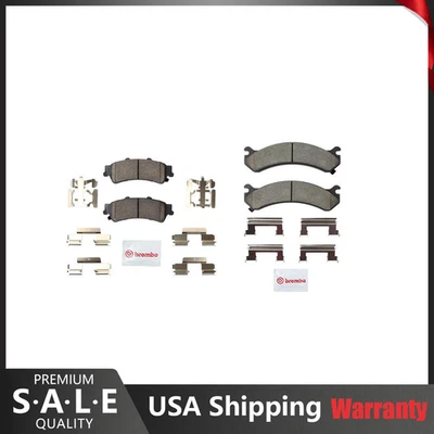 Juego de pastillas de freno delanteras y traseras Brembo para Cadillac DTS DeVille con frenos HD Foto 1 de 4