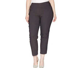 Lisette L Montreal L81630 Women's Grey Stretch Pull On Ankle Pants Size 16 W - Picture 1 of 1