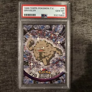#75 Graveler Topps TV Animationsserie 1 schwarzes Logo Pokémon Karte PSA 10 EDELSTEIN MT - Bild 1 von 3