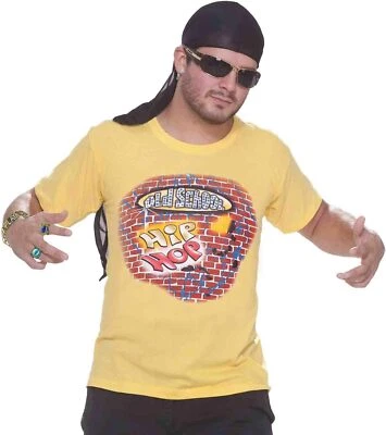 Camiseta de hip hop de la vieja escuela Rapper 80's Fancy Dress Up Halloween Costume Accessory Foto 1 de 2