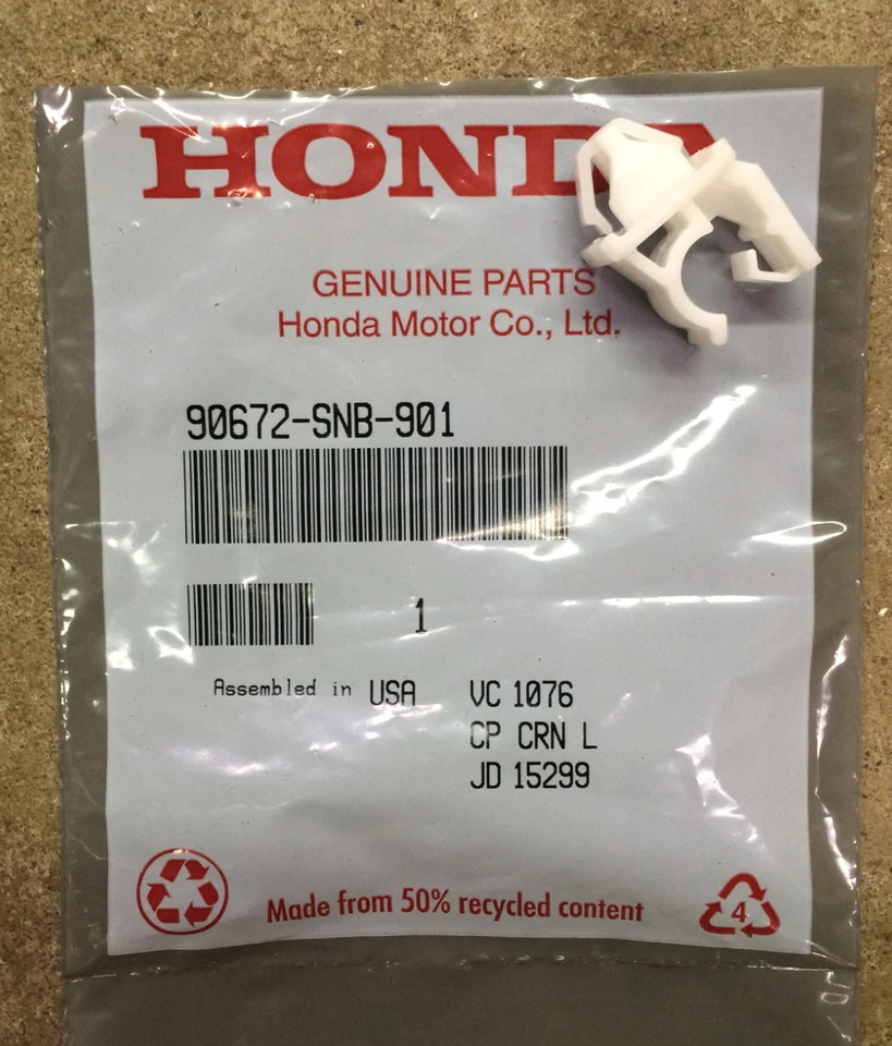 Genuine OEM Honda Accord Civic CR-V CRV Hood Prop Rod Holder Clip - Image 1 of 1