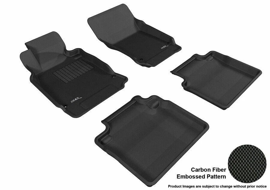 Juego de 4 piezas 3D MAXpider negro 1ª y 2ª fila para Infiniti M37 Foto 1 de 4